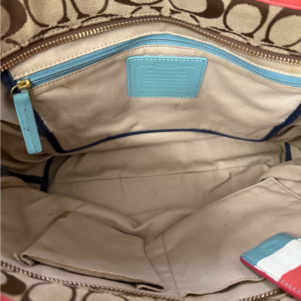 Coach Brown Signature Tote - Picture 3 of 8